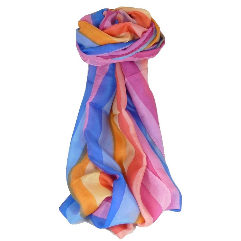 Mulberry Silk Classic Long Scarf Deo Rainbow Palette by Pashmina & Silk | Fruugo SG