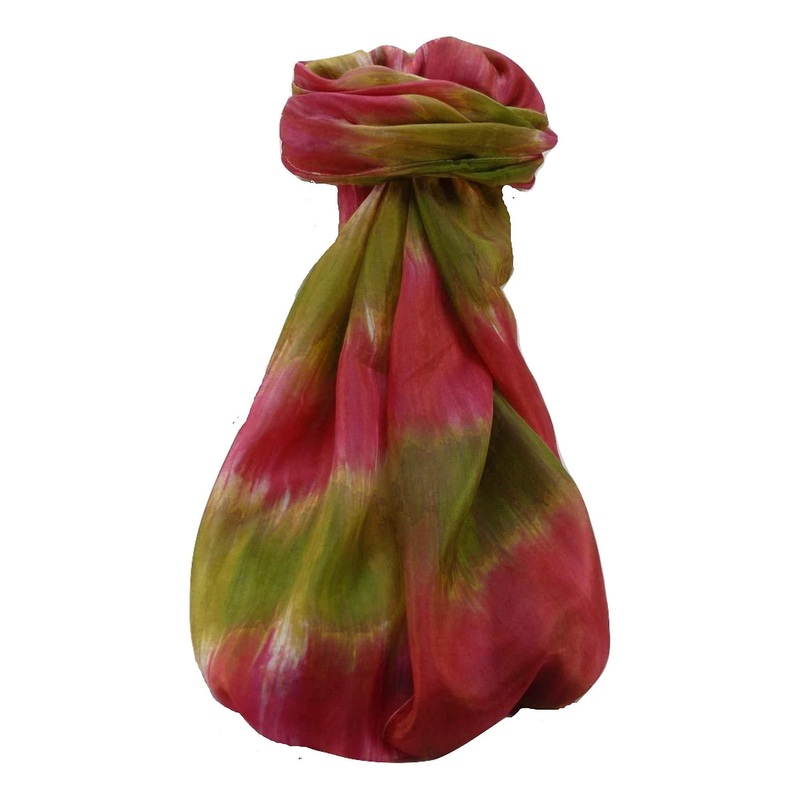 Mulberry Silk Contemporary Long Scarf Shibli Pink by Pashmina & Silk | Fruugo SG