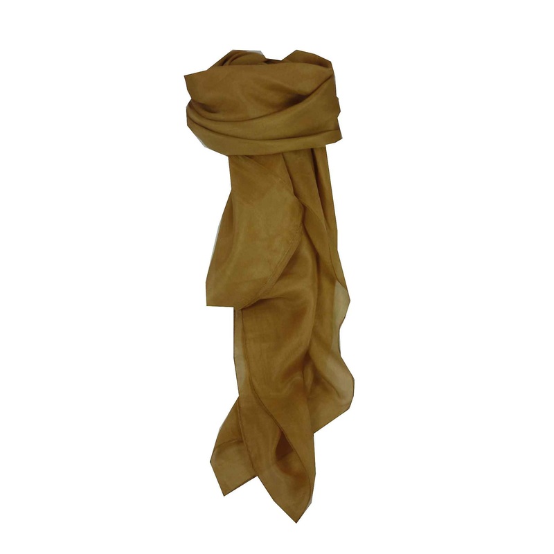 Mulberry Silk Hand Dyed Square Scarf Ochre from Pashmina & Silk | Fruugo SG