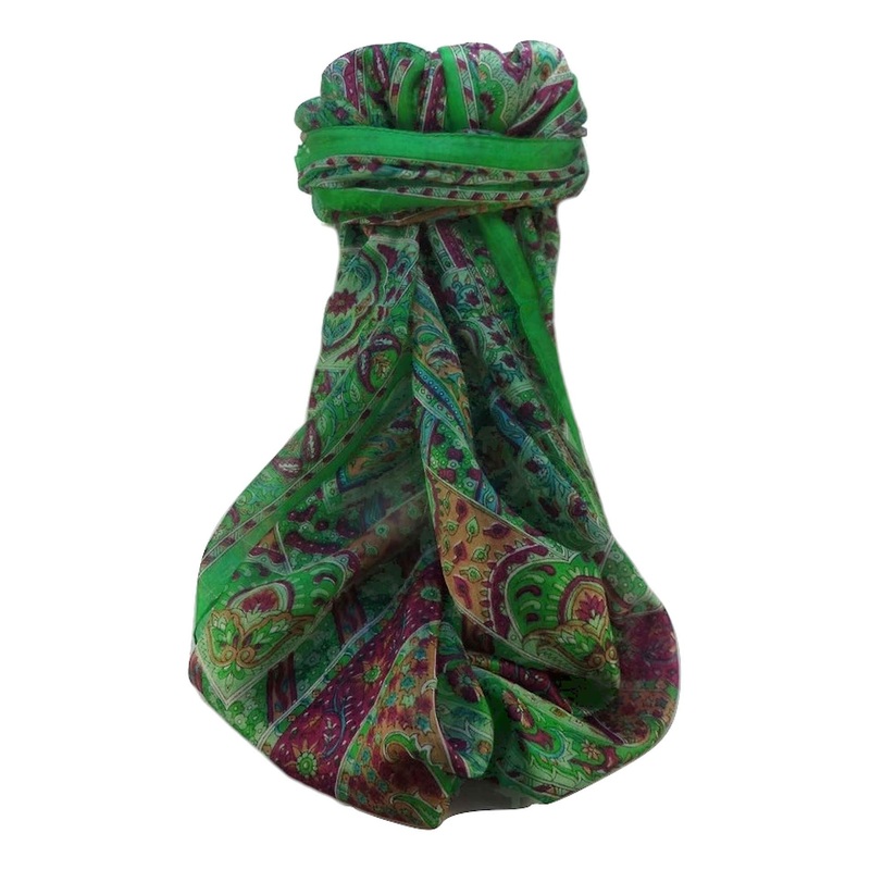 Mulberry Silk Traditional Long Scarf  Ajay  Green by Pashmina & Silk | Fruugo SG