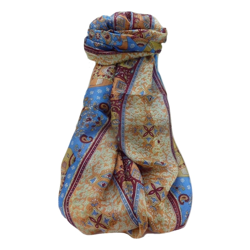 Mulberry Silk Traditional Long Scarf  Jaan Maroon by Pashmina & Silk | Fruugo SG