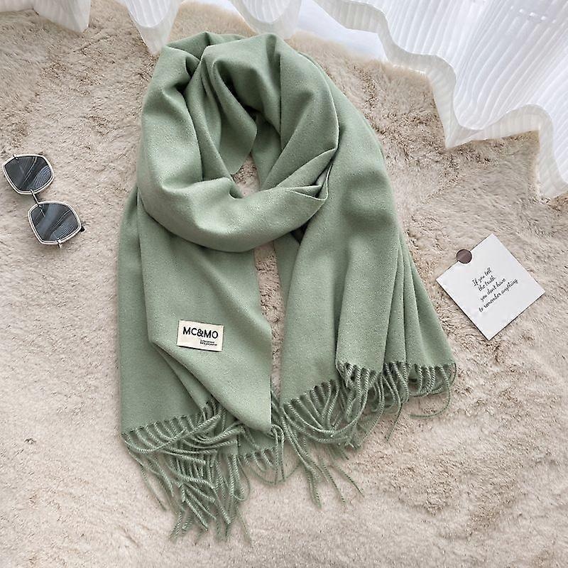 Women’s Thick Soft Wool Cashmere Shawl Scarf – Warm Solid Shawl-Green | Fruugo SG