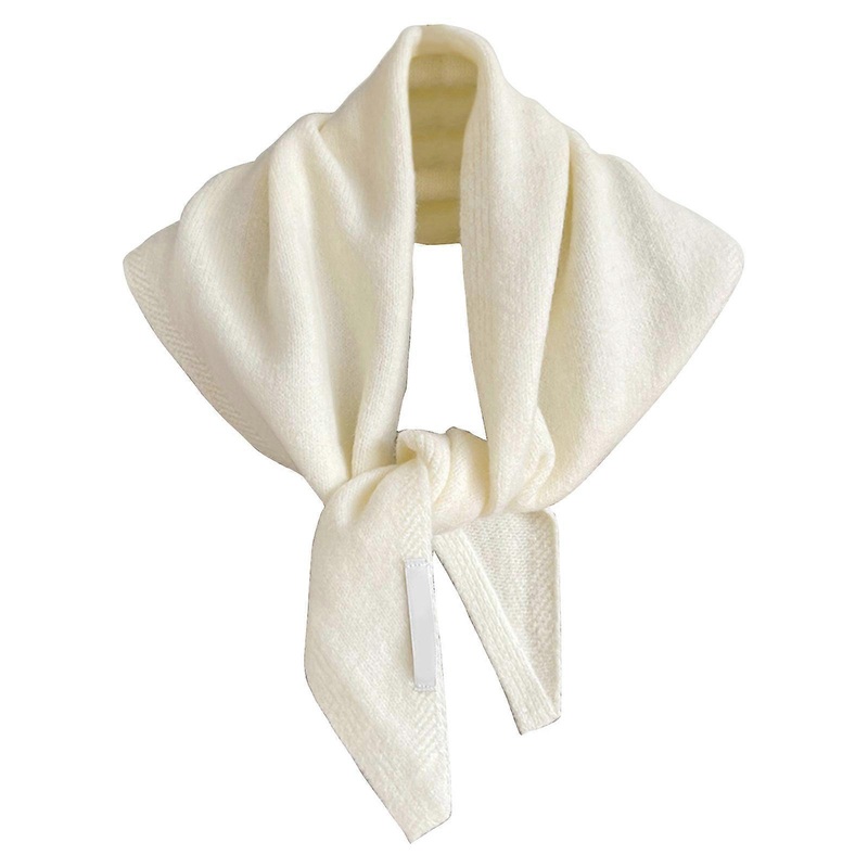 Women Shawl Wrap for Vacation Shopping Breathable Warm Crochet Scarf All Matching Clothes Decors Wool Blend Neck Scarf  White | Fruugo SG