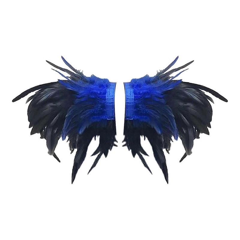1 Pair Faux Feather Shrug Shawl Shoulder Wrap Cape Soft Adjustable Band Gothic Cosplay Party Stage | Fruugo SG
