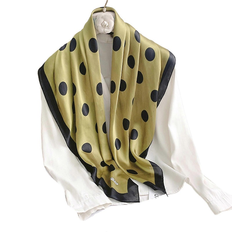 90x90cm Fashion Wave Points Printed Scarf Women Silk Satin Hijab Scarf Luxury Square Shawl Headband Bandanas Turban for Head Wrap Scarves for Female | Fruugo SG