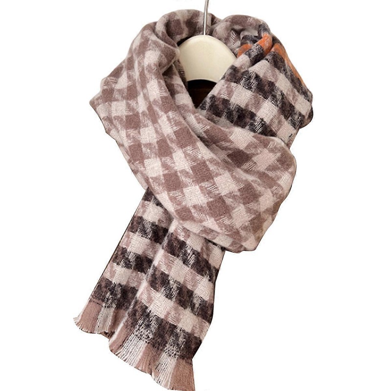 Contrast Color Thousand Bird Check Scarf, Women Casual Shawl | Fruugo SG
