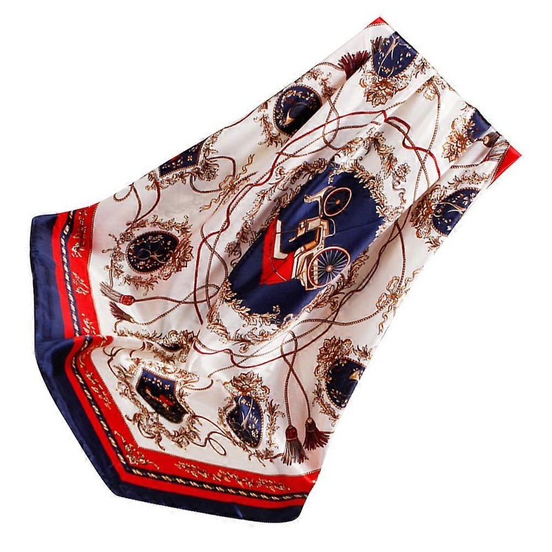 Fashion Scarf For Women Square Imitation Silk Shawl Blue Cool Comfortable Skin Touch 90x90cm Sunscreen Scarf 1Pc | Fruugo SG