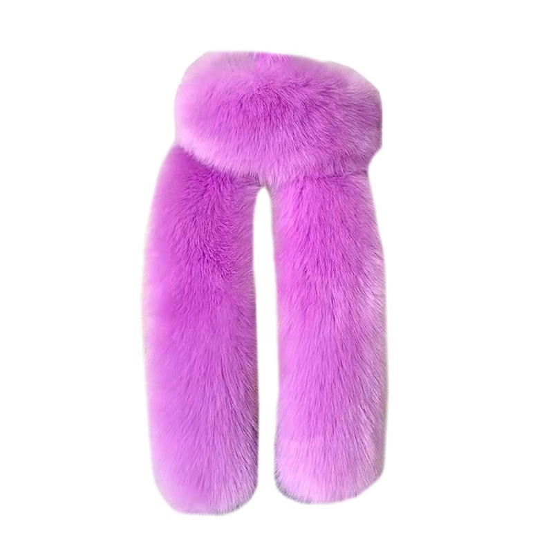 Fashionable Faux Furs Shawl Scarf Collar for Women Winter Thick Warm Long Neckerchief Furry Stoles Shrug Neck Warmer  taro purple | Fruugo SG