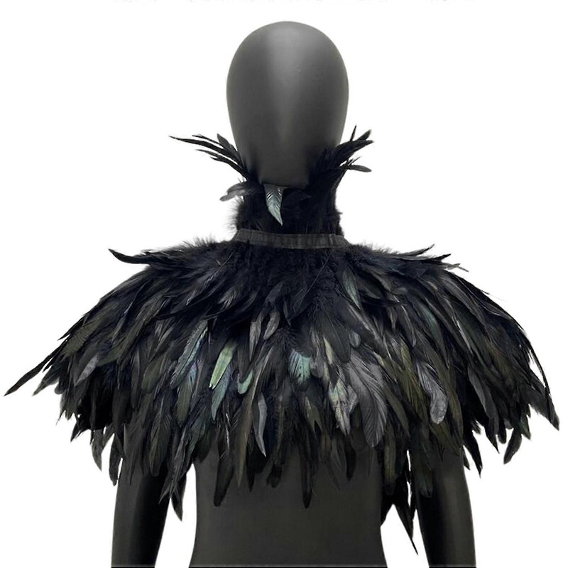 Feather Shrug Shawl Shoulder Wrap Cape Soft Adjustable Retro Gothic Collar Cosplay Party Body Stage | Fruugo SG