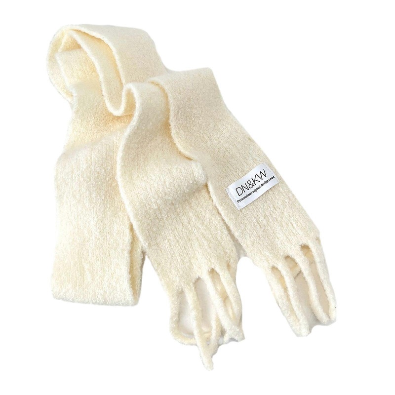 Knit Windproof Scarf for Women Winter Thin Scarf Female Camping Shopping Scarf Teenagers Long Decorative Scarves  White | Fruugo SG