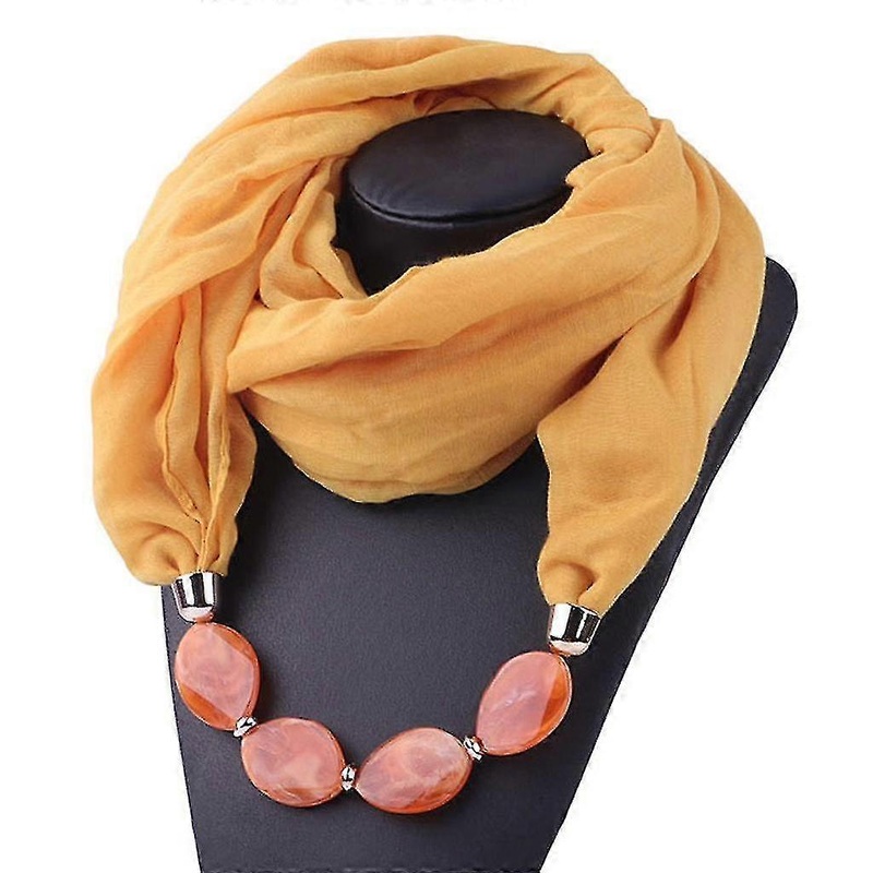Women Cotton Linen Necklace Pendant Scarf Ethnic Style Soft Necklace Scarf | Fruugo SG