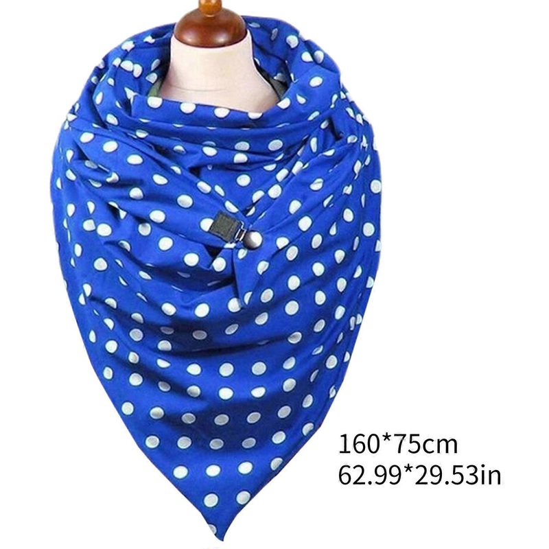 Women Polka Dot for Triangle Scarf with Clip Winter Neck Warmer Blanket Shawl Wr  Yellow | Fruugo SG