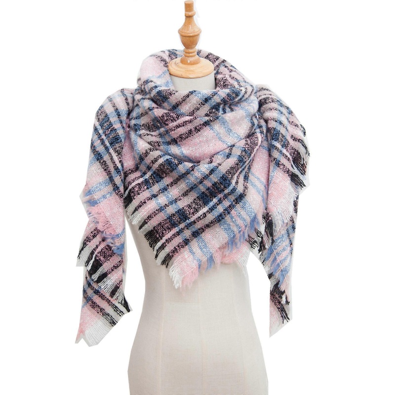 Women Warm Cape Scarf Classic Knit Soft Lattice Shawl Scarf | Fruugo SG