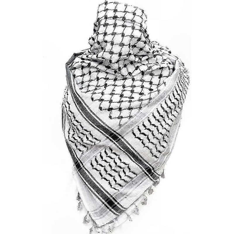 Cotton Keffiyeh Scarf with Tassels – Classic Houndstooth Shawl for Men & Women | Fruugo SG