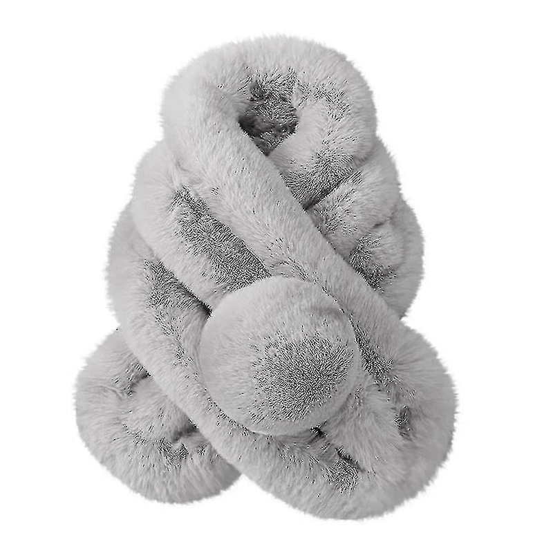 Faux Fur Fluffy Collar F Women Stole Wrap Soft Ves Neck Warm Thick Shawl | Fruugo SG