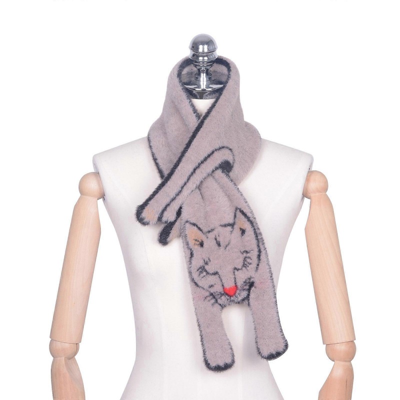 Furry Faux Mink Scarf for Women Soft Thicken Cartoon Plush Neck Scarf Neck Warmer Lady Winter Outdoor Activity Neck Wrap  Pink 2 | Fruugo SG