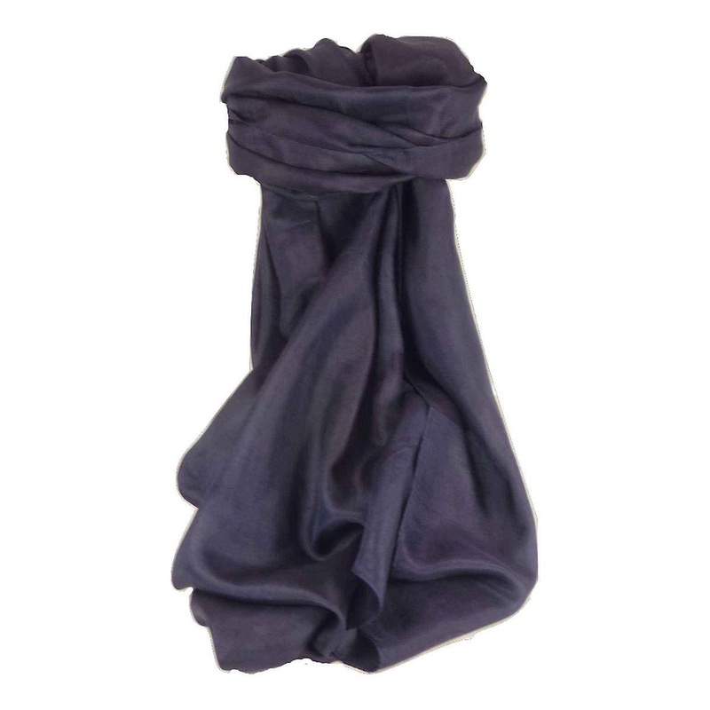 Mulberry Silk Hand Dyed Square Scarf Dark Blue from Pashmina & Silk | Fruugo SG