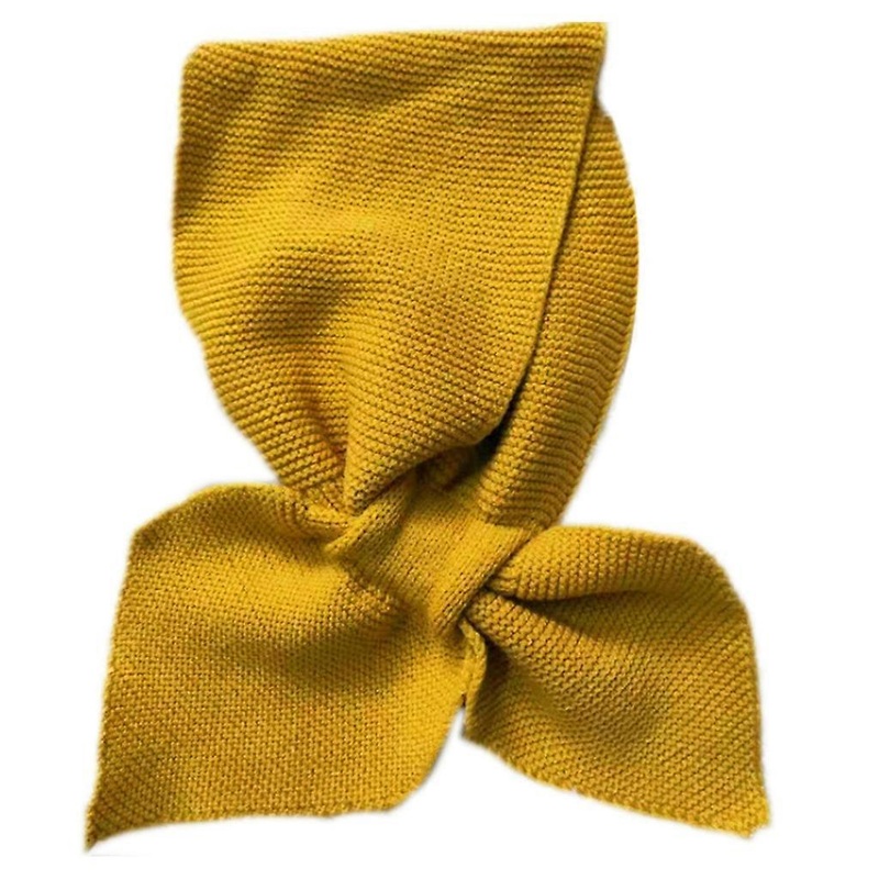 Women Knitted for Cross Collar Scarf Winter Warm Solid Color Loophole Neckerchie  Yellow | Fruugo SG