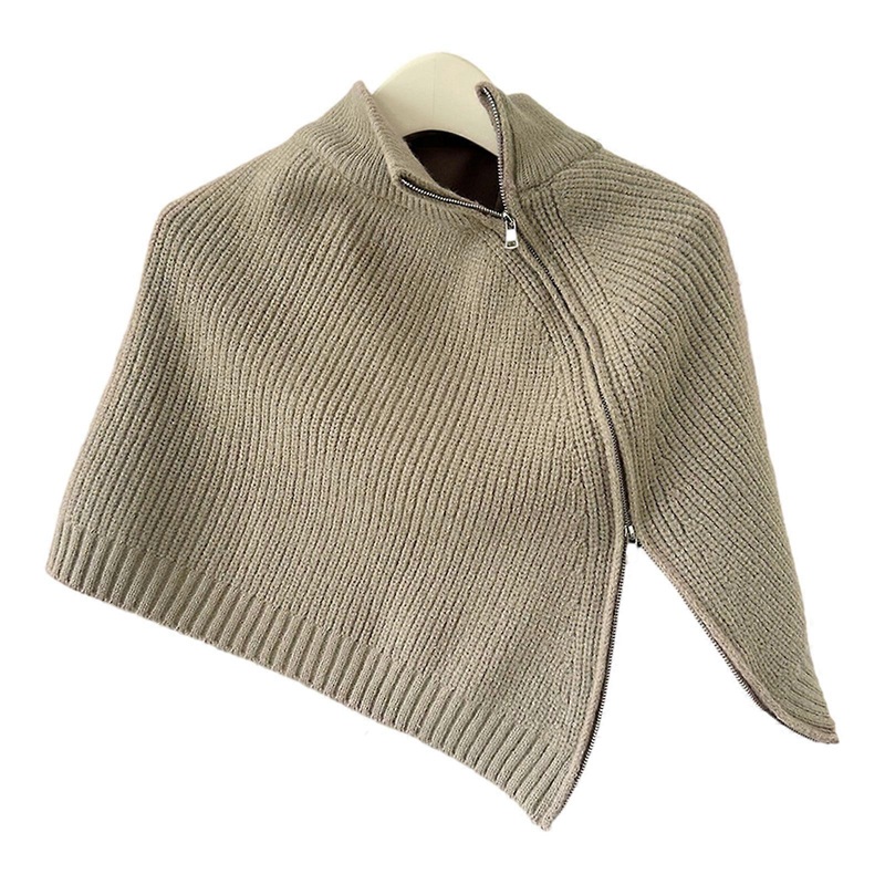 Women’s Knitted Wrap for Dressing Up Your Outfits Shawl Slit Shawl Wraps Graceful Knit Shawl Wrap Supplies  khaki | Fruugo SG