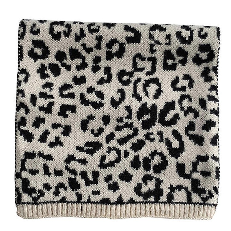 Women Vintage Leopard Print Knitted Long Scarf Korean Style Harajuku Thick Pashmina Wide Shawl Wrap Blanket Neck Warmer  Beige | Fruugo SG