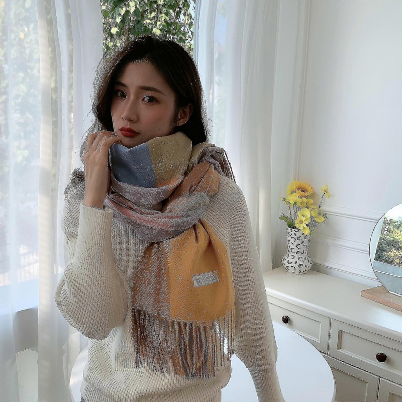 Wool Scarf, Scarves, Shawls, Women’s Winter Warm Scarf 2022 Cashmere Scarf Plaid Scarf Autumn And Winter Scarf | Fruugo SG