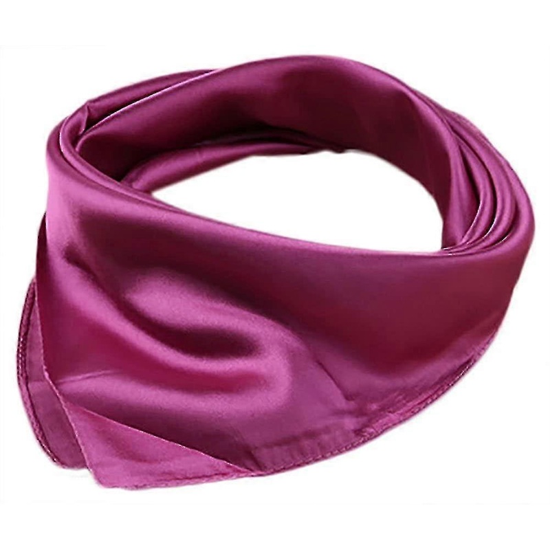 2pcs Women’s Solid Stain Charmeuse Neckerchief Square Scarf 60cm*60cm | Fruugo SG