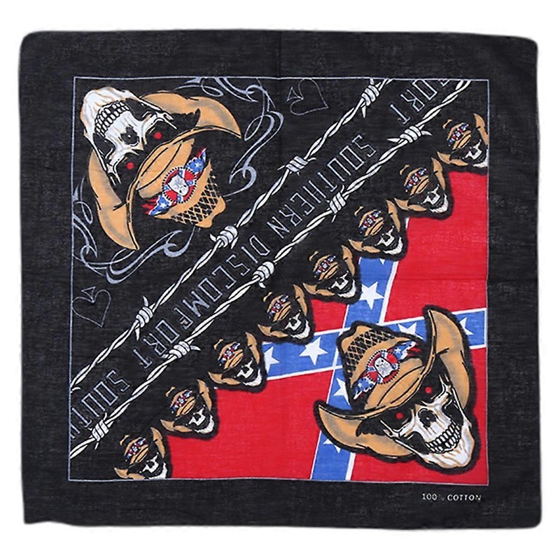 Bandana Kerchief Unisex Hip Hop Skull Printed Hair Band Neck Scarf Sports Wrist Wraps for Head Square Scarves Handkerchi  Black | Fruugo SG