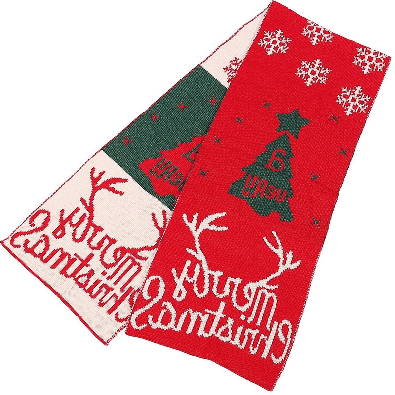 Christmas Elk Pattern Scarf Festive Style Winter Warmth 190x35cm 1Pack | Fruugo SG