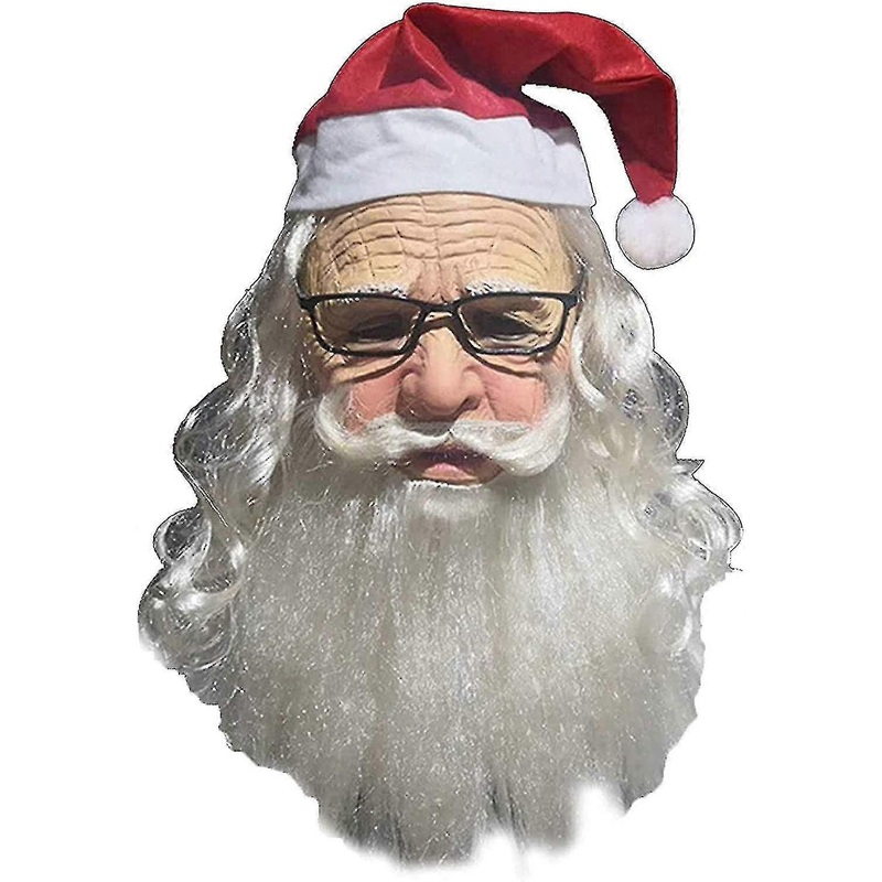 Christmas Face Mask Santa Claus Latex Mask Latex Full Head Rubber Party Costume Props Christmas Mask For Men Women Kids | Fruugo SG