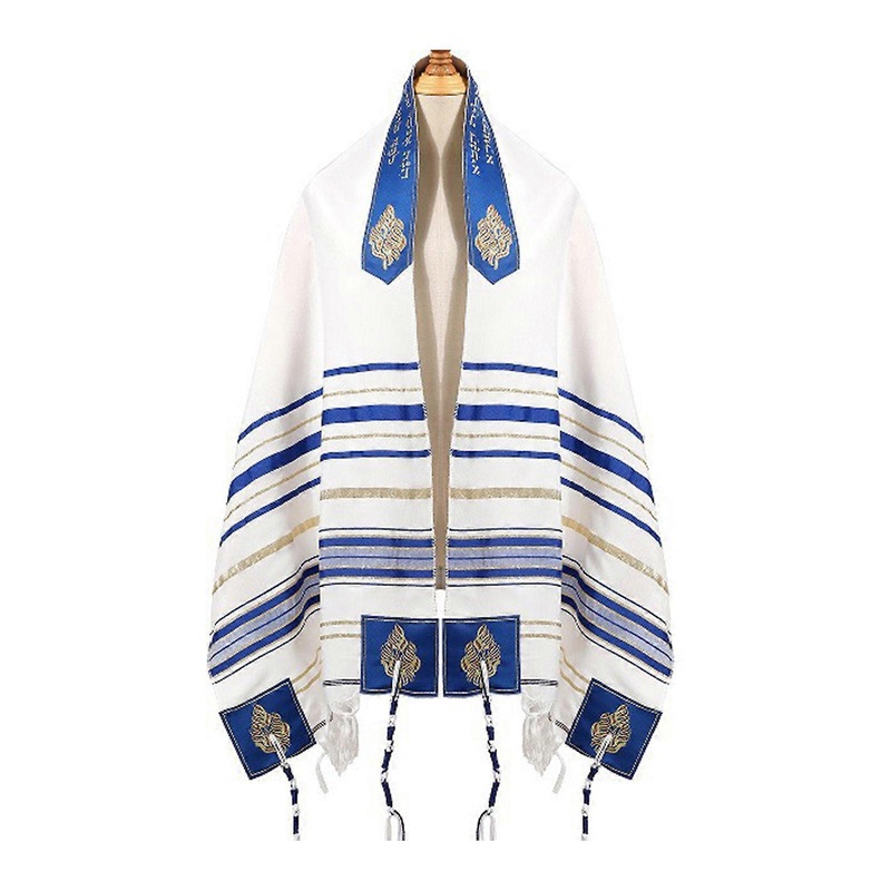 Ethnic Jewish Prayers Shawl Oversized 60x180cm Tallit Scarf For Sacred Rituals And Traditional Ethnic Festival Gathering  Royal Blue | Fruugo SG