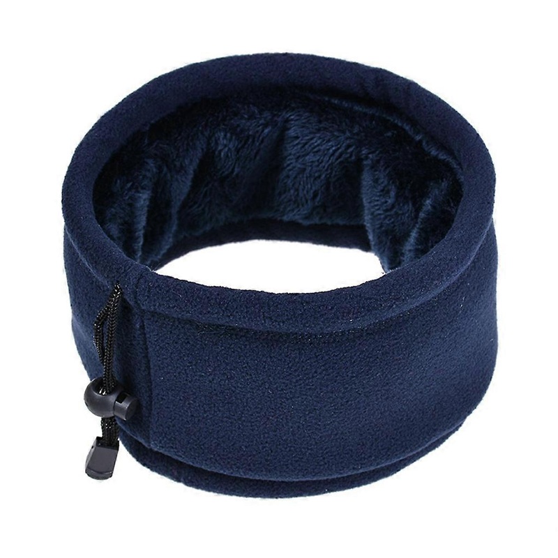 Men Women Polar Fleece Neck Warmer Gaiter Double Layer Plush Lined Thermal Face Mask Scarf Cycling Adjustable Beanie Hat  Navy Blue | Fruugo SG