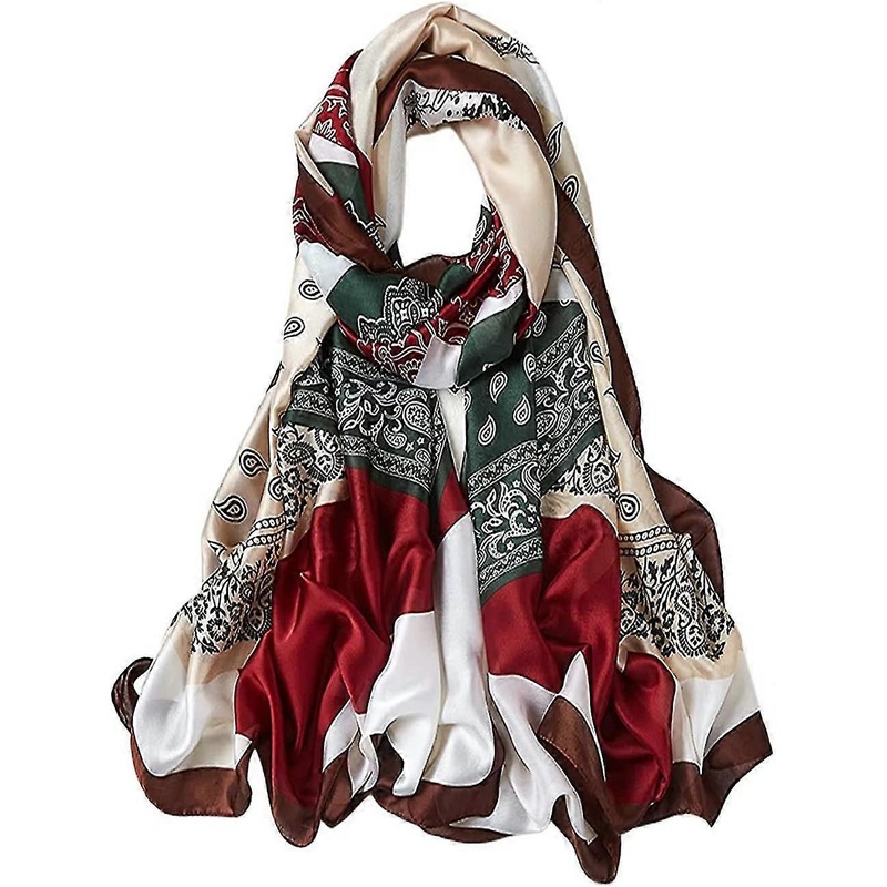 Women’s Satin Scarves Lightweight Ladies Long Shawl Wrap Silky Feeling Olaof Scarf | Fruugo SG