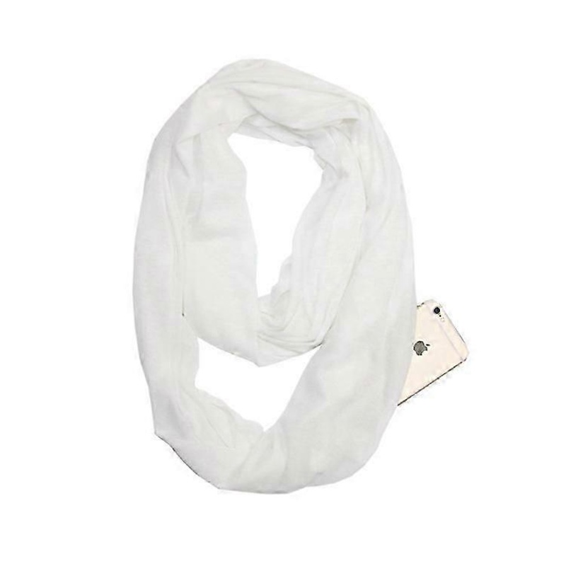 Women’s Travel Scarf with Hidden Pocket – Warm Solid Color Infinity Nursing Scarf | Fruugo SG