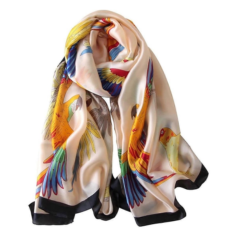 Womens 100% Large Mulberry Silk Scarf Long Satin Scarf Fashion Designer Scarf Lightweight Wraps | Fruugo SG