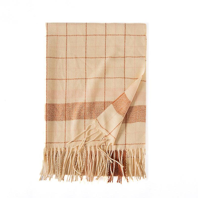 2023 New Autumn And Winter Plaid Scarf Cashmere-like Tassel Scarf Women’s Thick Warm Scarf | Fruugo SG