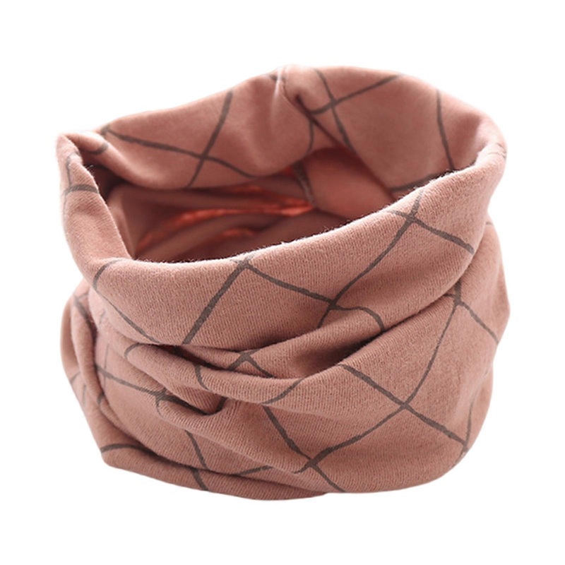 Children’s Elastic Cotton Neck Cover Printed Embroidery Warm Neck Warmer for Indoor and Outdoor Use  Brown large plaid | Fruugo SG