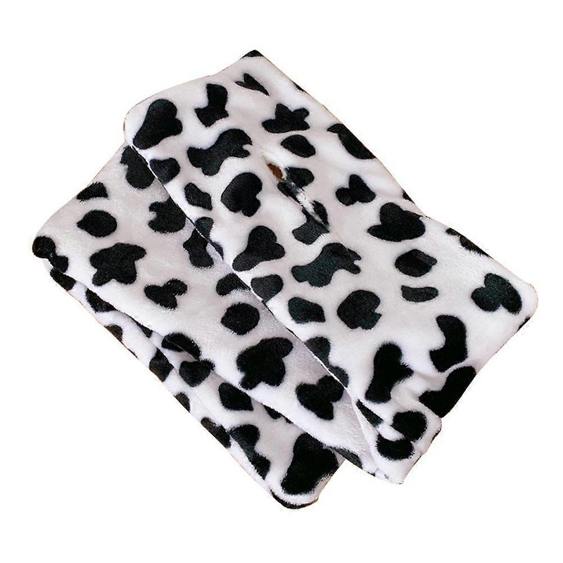 Faux Neck Warmer Stylish Cow Pattern Scarf For Girls During Family Gatherings In White 1Set | Fruugo SG
