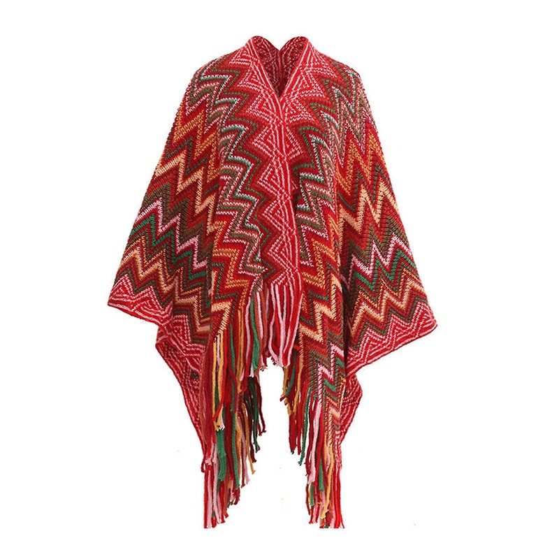 Women Shawl Wrap Poncho Warm Blanket for Office Outdoor Wedding Open Front Shawl Wrap Poncho Warm Scarf  Red | Fruugo SG