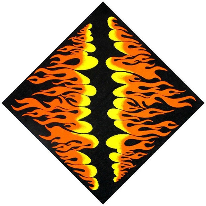 Bandana Kerchief Unisex Hip Hop Flame Print Hair Band Neck Scarf Sports Wrist Wraps for Head Square Scarves Handkerchief  Multi | Fruugo SG
