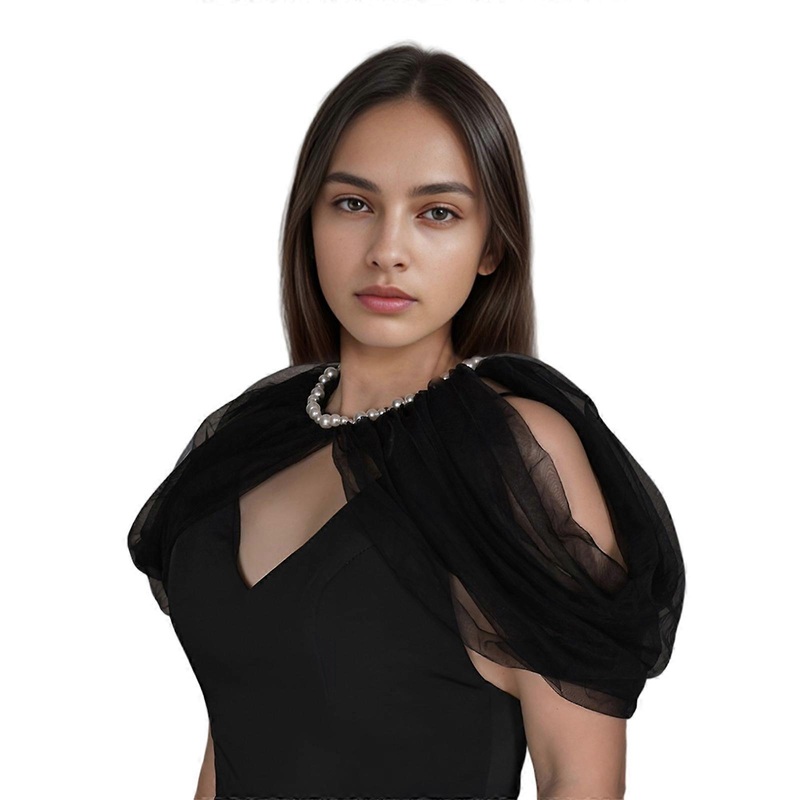 Bride Shawl Shoulder Cover Tulle for Dance Stage Play Costume Party Carnivals Shoulder Jewelry Tulle Capes  Black | Fruugo SG