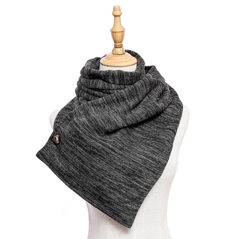 Comfortable Warm Scarf Indoor Outdoor Versatiles Scarves Solid Color Neckerchief for Daily Commute  black gray | Fruugo SG