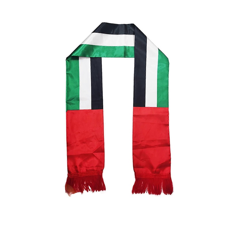 Digital Print UAE Flags Scarf for Formal Event National Flags Fringed Neck Scarf Festival Celebration Sash Multiuse Props | Fruugo SG