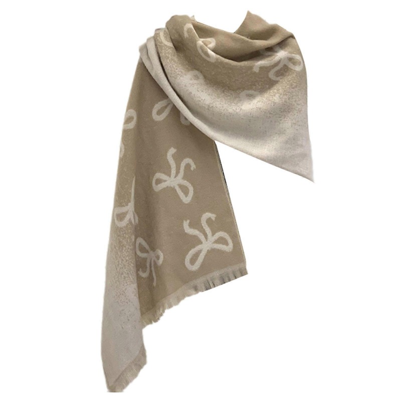 Ethnic Shawl for Vacation Bowknot Pattern Scarf Warm Windproof Reversible Capes Cloak Travel Vacation Fringed Neck Scarf  khaki | Fruugo SG