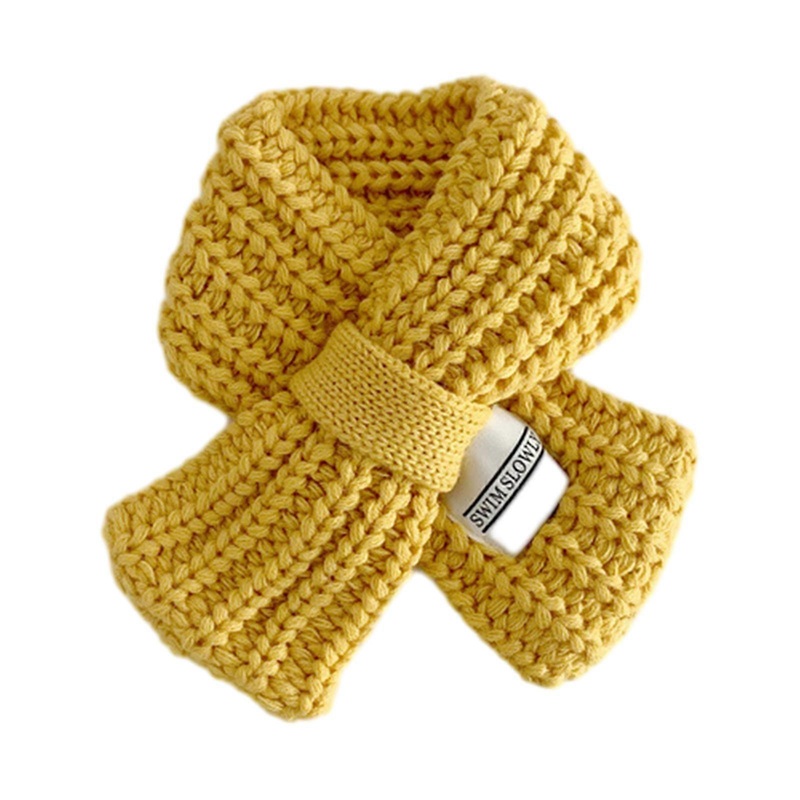 Fashionable Knitted Scarf for Kids Winter Warmth Neck Warmer Boys Girls Knitting Neckerchief Trendy Windproof Neck Cover  Yellow | Fruugo SG