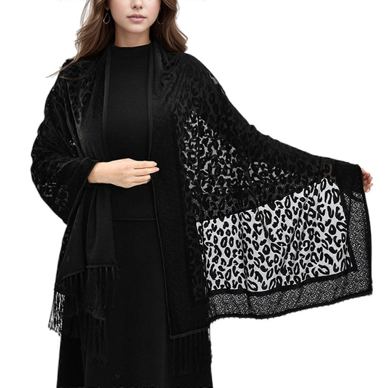 Fashionable Shawl for Lady Girls Evening Dresses and Wedding Guests Scarf Neckerchief with Unique Embroidery  Black | Fruugo SG