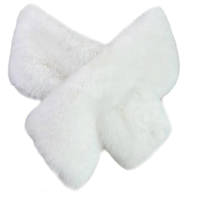 Long Furs Wedding Bridal Shawl Autumn Winter Warm Shawl Neck Warmer Furs Scarf Comfortable and Fashionable Outerwear  White | Fruugo SG