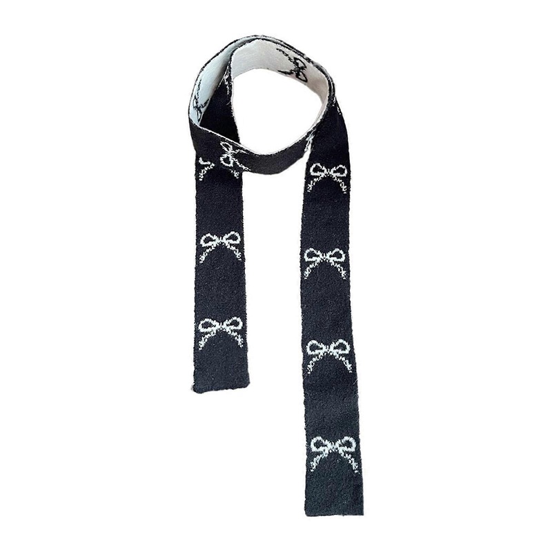 Long Scarf for Women Girl All Matching Bowknot Scarf Outdoor Neck Shawl Double Sided Reversible Scarf Knitted Neckwear  Black | Fruugo SG