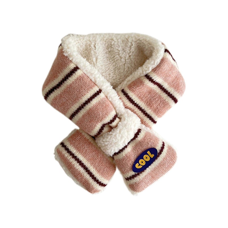 Long Striped Scarf Stylish Winter Striped Scarf Plush Windproof Wrap with Cool Letters Perfect for Winter Adventures  Pink rice red strips | Fruugo SG