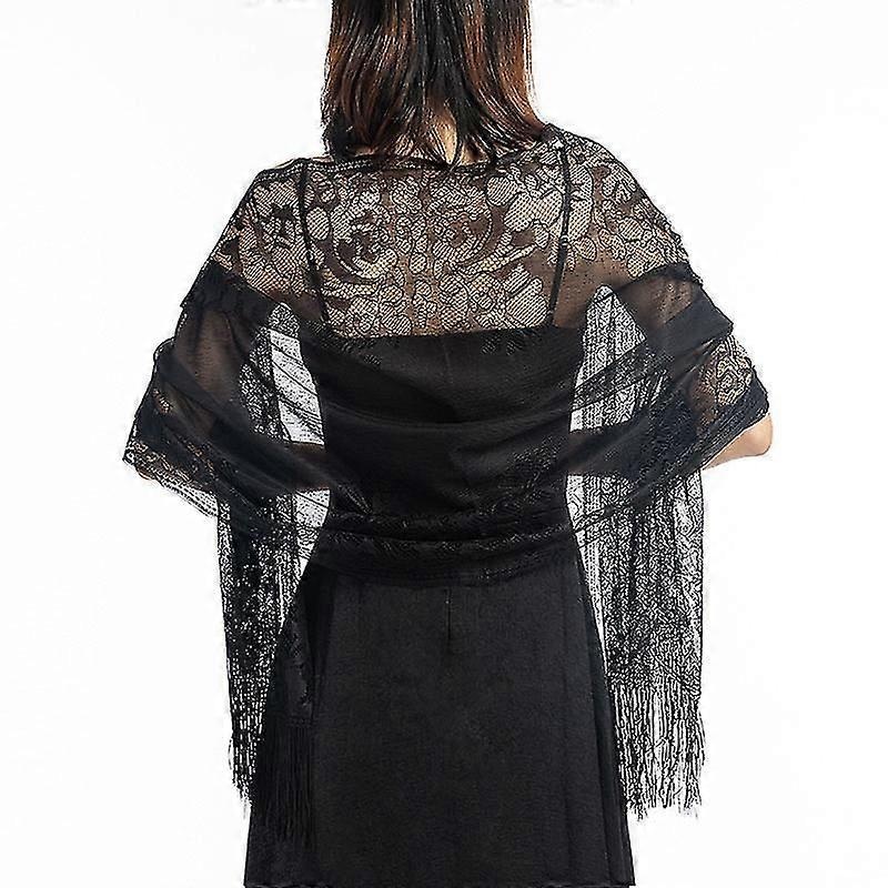 Womens Party Prom Wedding Hollow Lace Shawl Scarf | Fruugo SG