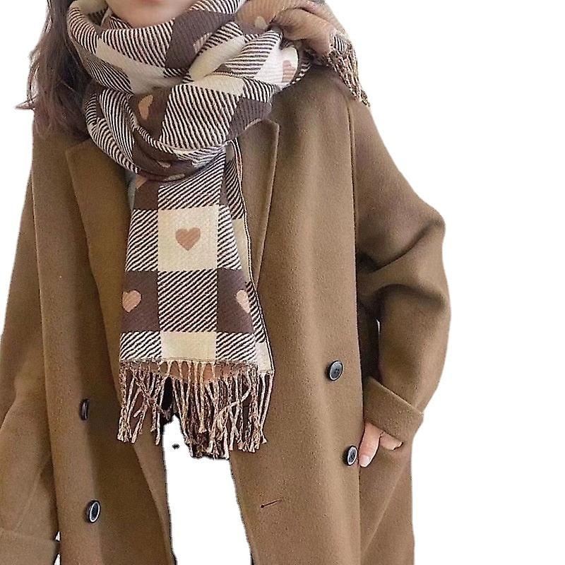 Cashmere Plaid Women’s Fall Winter Scarf Blanket Wrap Shawl Stole Warm Soft Japanese Tassels | Fruugo SG